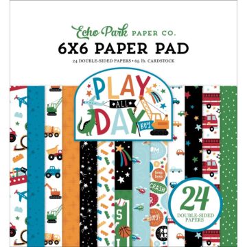 Echo Park PLAY ALL DAY BOY 6X6 PAPER PAD