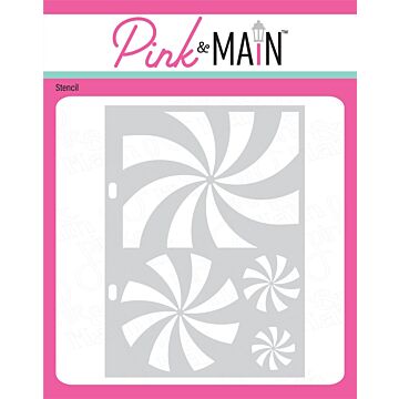 Pink & Main Stencil, Swirly