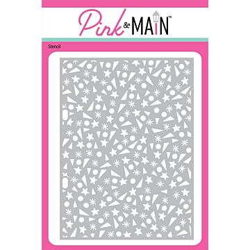 Pink & Main Stencil, Confetti