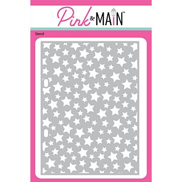 Pink & Main Stencil, Scattered Stars