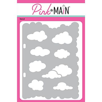 Pink & Main Stencil, Cloudy Day