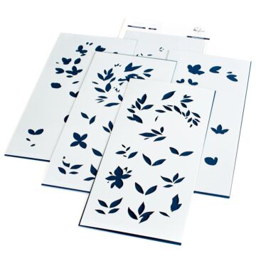 Pinkfresh Studio Layering Stencil Set, Enchanting Flora
