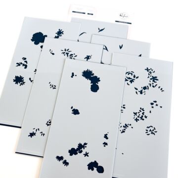 Pinkfresh Studio Layering Stencil Set, Garden Bouquet