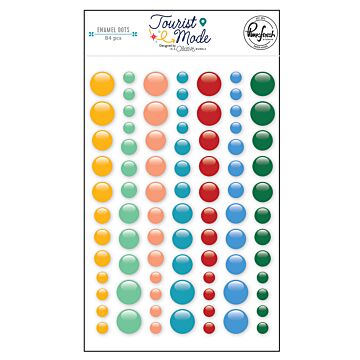 Pinkfresh Studio Enamel Dots, Tourist Mode