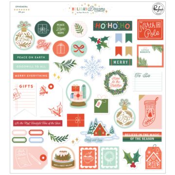 Pinkfresh Studio Ephemera Pack, Holiday Dreams