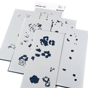 Pinkfresh Studio Layering Stencil Set, Artsy Floral