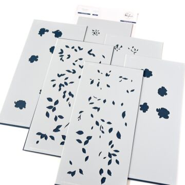 Pinkfresh Studio Layering Stencil Set, Vines & Roses