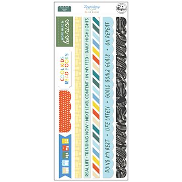 Pinkfresh Studio Fabric Border Stickers, Legendary