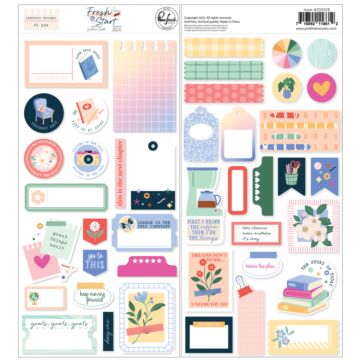 Pinkfresh Studio Fresh Start Cardstock Stickers