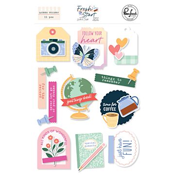 Pinkfresh Studio Fresh Start Layered Stickers