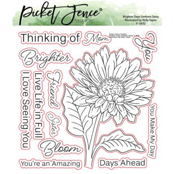 Picket Fence Studios Die, Brighter Days Gerbera Daisy