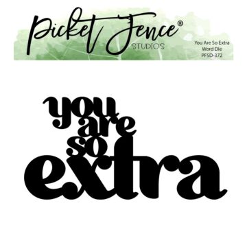 Picket Fence Studios Die, You are so Extra Word