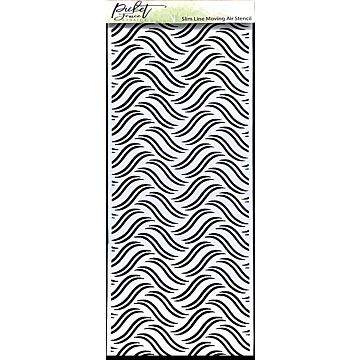 Picket Fence Studios Stencil, Slim Line Moving Air