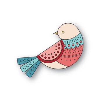 Poppystamps Die, Nordic Nestled Bird