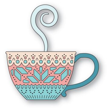 Poppystamps Die, Nordic Cozy Tea Cup