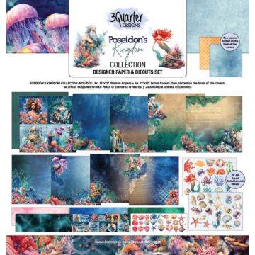 3Quarter Designs Poseidon's Kingdom 12x12 Scrapbook Collection