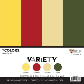 Photo Play Paper My Colors 12X12 Cardstock Variety Pack, Willow Creek Highlands (8 Sheets)