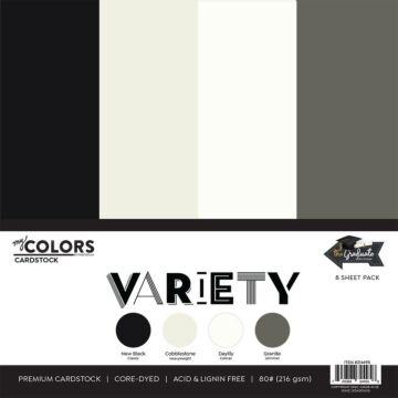 Photo Play Paper My Colors 12X12 Cardstock Variety Pack, The Graduate (8 Sheets)