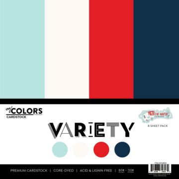 Photo Play Paper 12X12 Cardstock Variety Pack, Yeti for Winter (8 Sheets)