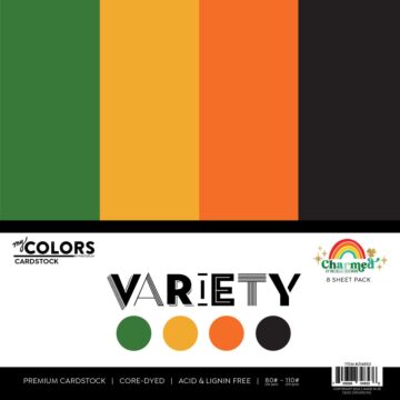 Photo Play Paper 12X12 Cardstock Variety Pack, Charmed (8 Sheets)