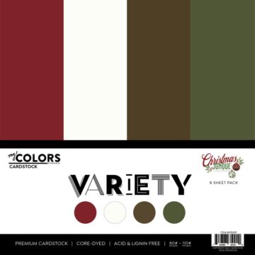 Photo Play Paper 12X12 Cardstock Variety Pack, Christmas Junque (8 Sheets)