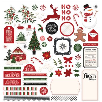 Photo Play Paper 12X12 Card Kit Stickers, Holly & Ivy