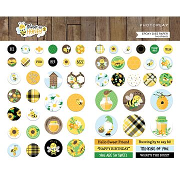Photo Play Paper Pre-Colored Epoxy Dies Paper Pack, Sweet as Honey 2