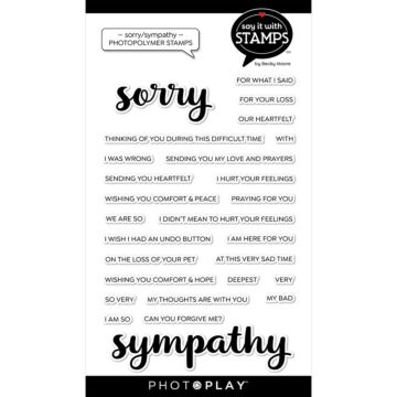 Photo Play Paper Clear Stamp, Sorry/Sympathy