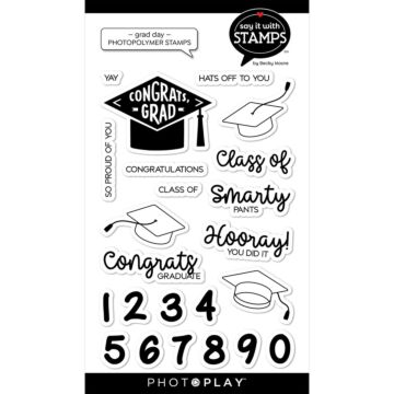 Photo Play Paper Clear Stamp, Grad Day