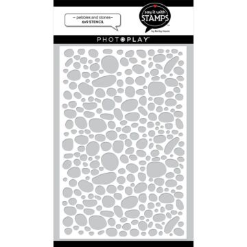 Photo Play Paper Stencil, Pebbles & Stones