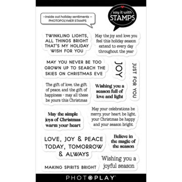 Photo Play Paper Say It With Stamps Clear Stamp, Inside Out: Holiday Sentiments 2