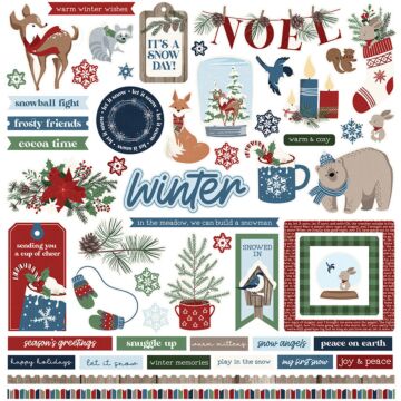 Photo Play Paper 12X12 Element Sticker Sheet, Winter Memories