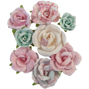 Prima Marketing Mulberry Paper Flowers All My Heart/With Love