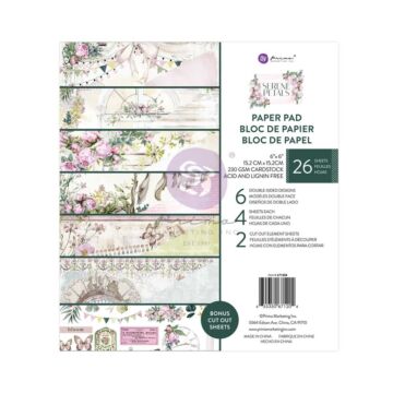 Prima 6X6 Paper Pad, Serene Petals