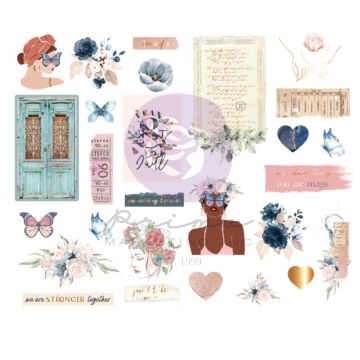 Prima Chipboard Stickers, Indigo