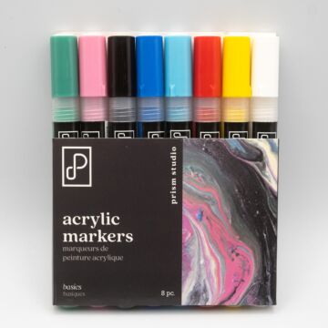Pre-Order Prism Studio Acrylic Paint Markers, Basics, 8pc.