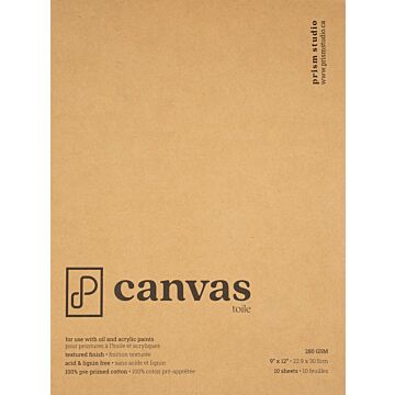 Pre-Order Prism Studio Canvas Pad, 9" x 12" (100% Pre-primed Cotton)