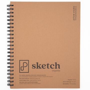 Pre-Order Prism Studio Sketch Paper Pad, 9" x 12", Spiral-Bound at Side