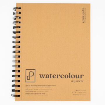 Pre-Order Prism Studio Watercolour Paper Pad, 7" x 10" - Cold Pressed 140lb (Wire Bound)