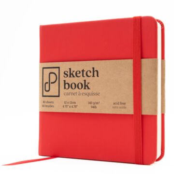 Pre-Order Prism Studio Sketch Book, 12cm x 12cm - Fiesta Red