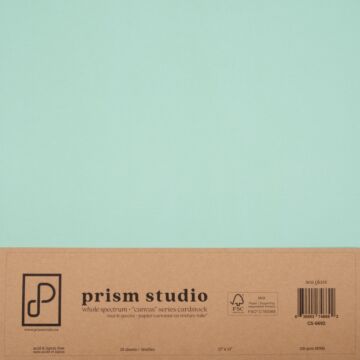 Pre-Order Prism Studio 12X12 Whole Spectrum "Canvas" Series Textured Cardstock, Sea Glass (25 Sheets)