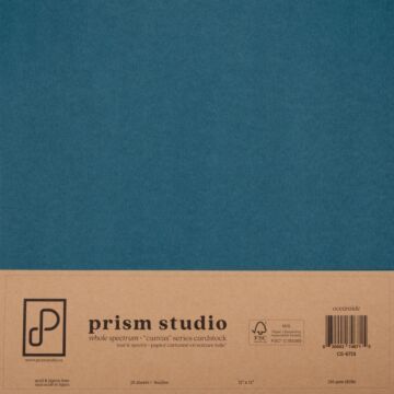 Pre-Order Prism Studio 12X12 Whole Spectrum "Canvas" Series Textured Cardstock, Oceanside (25 Sheets)