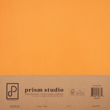 Pre-Order Prism Studio 12X12 Whole Spectrum "Canvas" Series Textured Cardstock, Marmalade (25 Sheets)