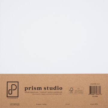 Prism Studio 12X12 Whole Spectrum "Canvas" Series Textured Cardstock, Chantilly Lace (25 Sheets)