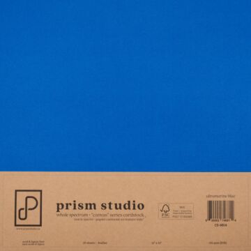 Pre-Order Prism Studio 12X12 Whole Spectrum "Canvas" Series Textured Cardstock, Ultramarine Blue (25 Sheets)