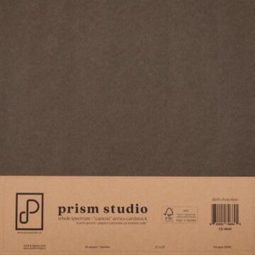 Pre-Order Prism Studio 12X12 Whole Spectrum "Canvas" Series Textured Cardstock, Dark Chocolate (25 Sheets)
