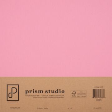 Pre-Order Prism Studio 12X12 Whole Spectrum "Canvas" Series Textured Cardstock, Vintage Pink (25 Sheets)