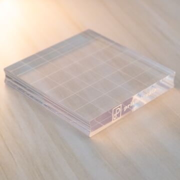 Pre-Order Prism Studio Acrylic Stamping Block (with Grips), Square, 3" X 3"