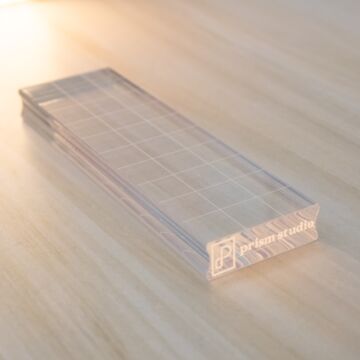 Pre-Order Prism Studio Acrylic Stamping Block (with Grips), Long, 1.5" X 5"