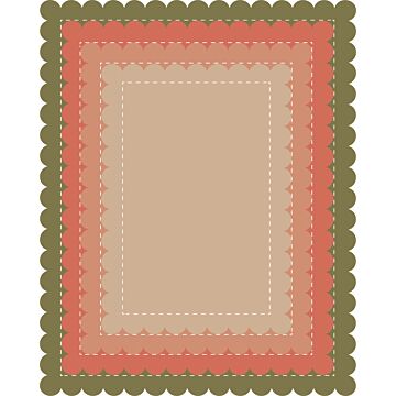 Pre-Order Prism Studio Die, Nesting Stitched Scalloped Rectangles